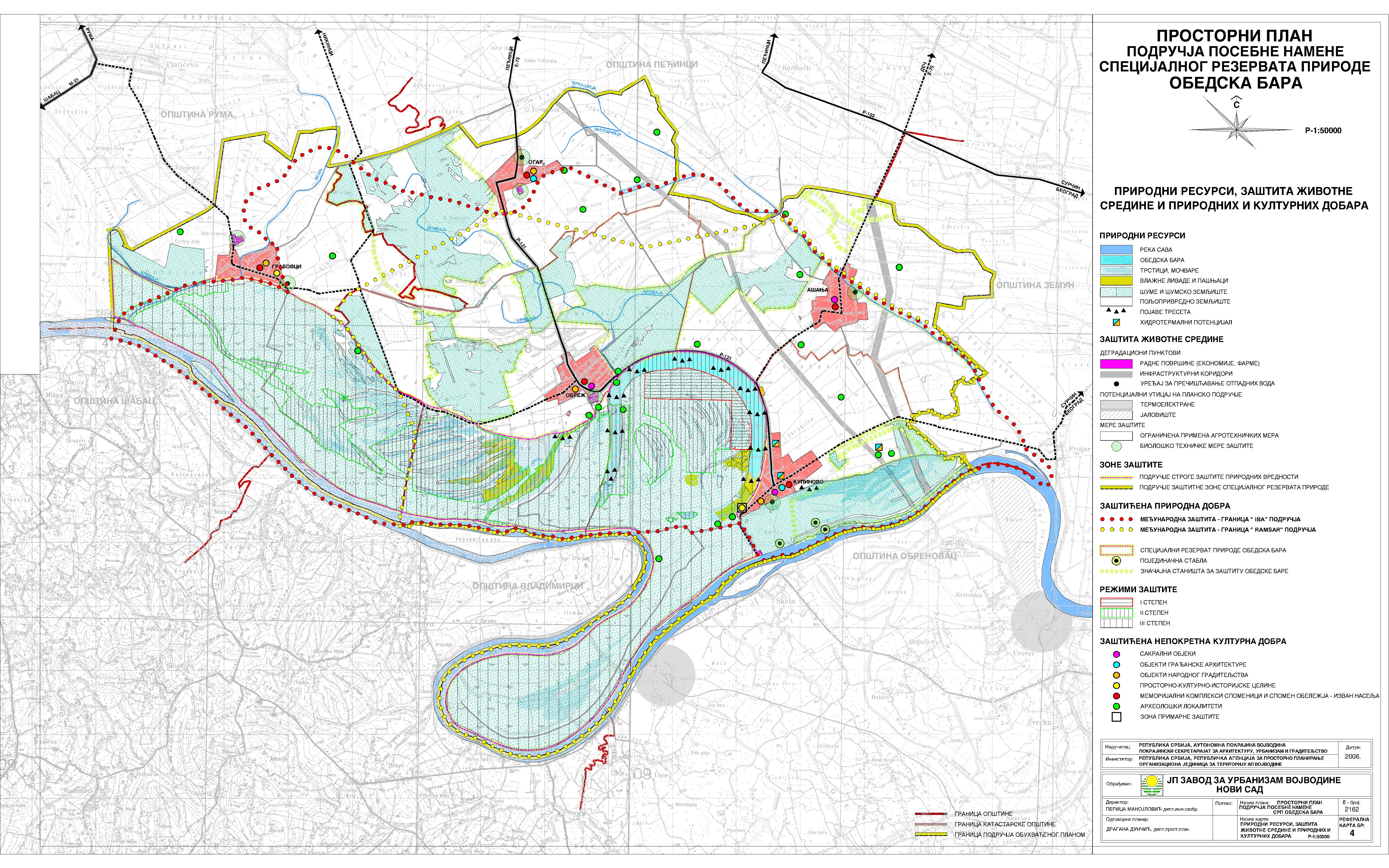 obedska bara mapa JP Zavod za urbanizam Vojvodine   Spatial Plans obedska bara mapa